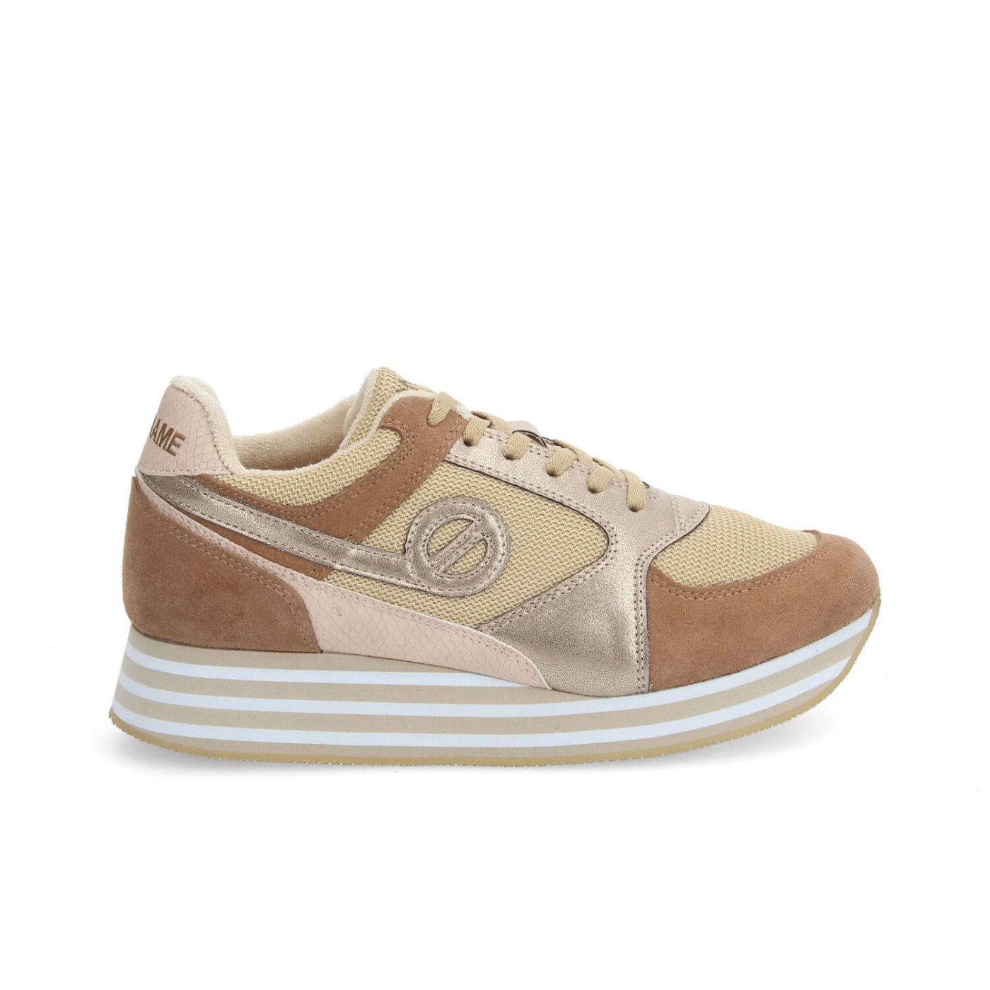 PARKO JOGGER W - KNIT/SUEDE/GLOW - BEIGE/NOISETTE/OR